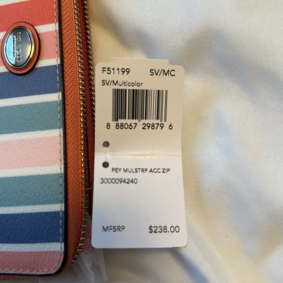 Multi-color, striped, Coach wallet - Picture 5 of 5